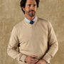 Buckley Jersey V-Neck Sweater - Tan Heather
