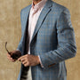 Bradner Plaid Sport Coat - Chambray Blue