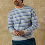 Elmwood Crewneck Striped Pique Sweater - Heather Grey
