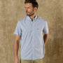 Performance Poplin Sport Shirt - Quinn Plaid - Serenity Blue