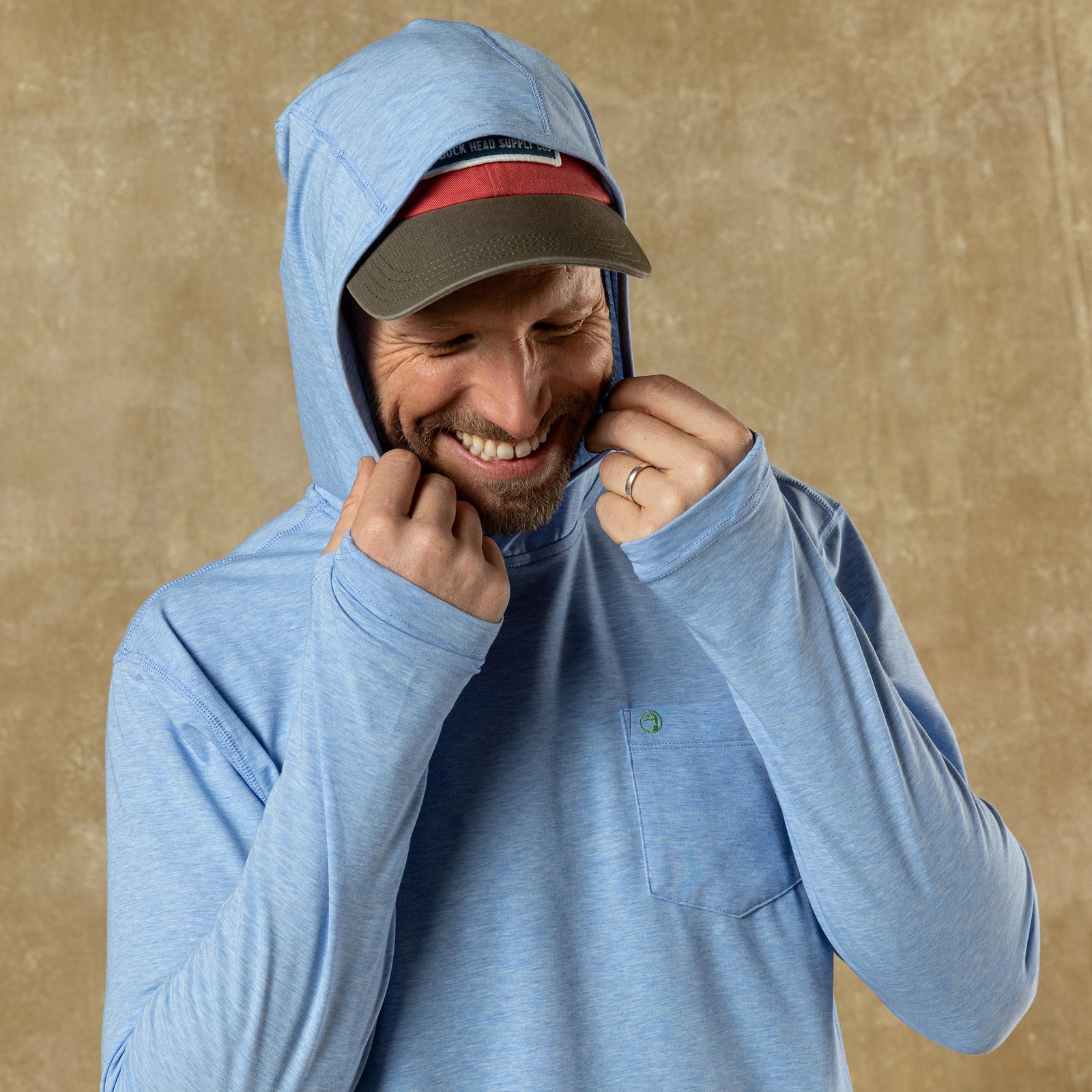 Windward Performance Hooded T-Shirt - Serenity Blue Heather