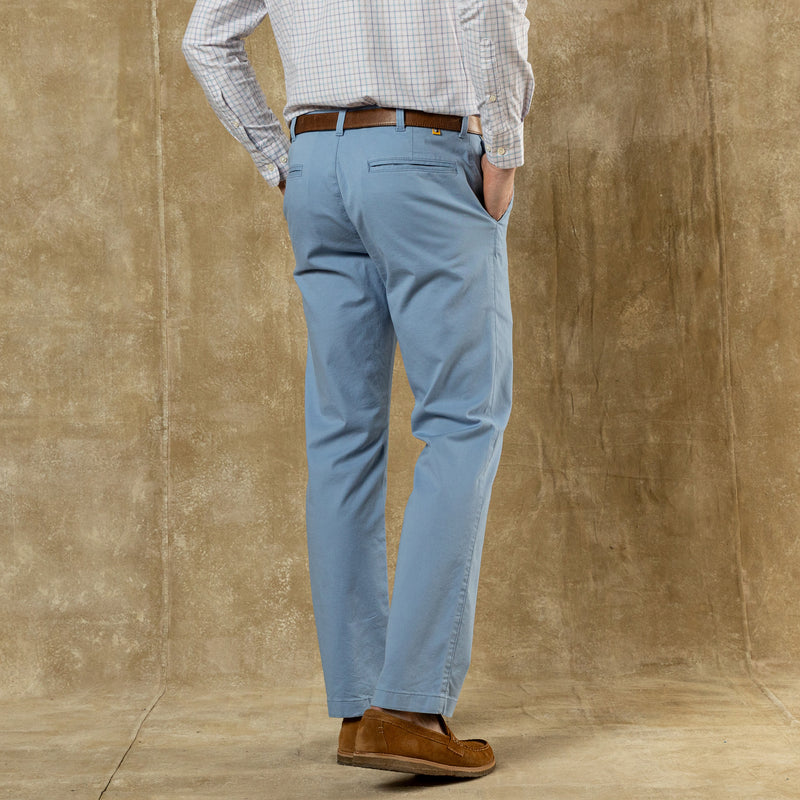 Classic Fit Gold School Chino - Chambray Blue