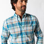 Linen Cotton Oxford Sport Shirt - Greenfield Plaid