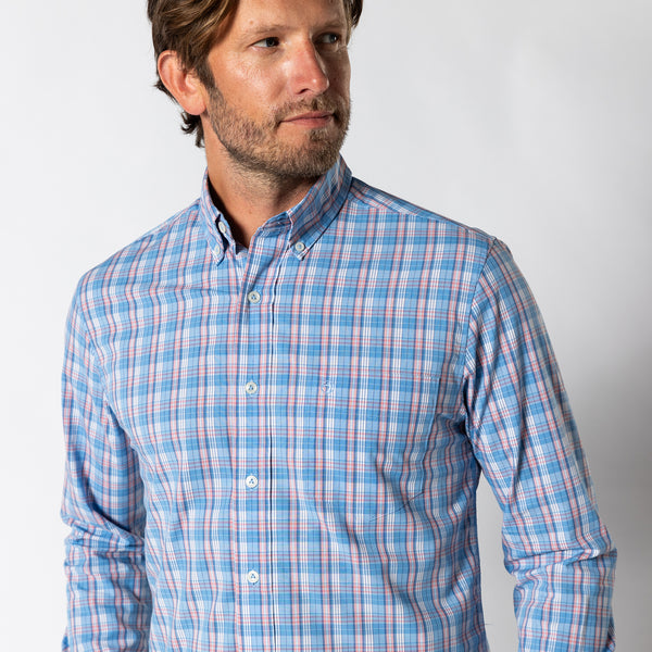 Performance Poplin Sport Shirt - Marcus Plaid