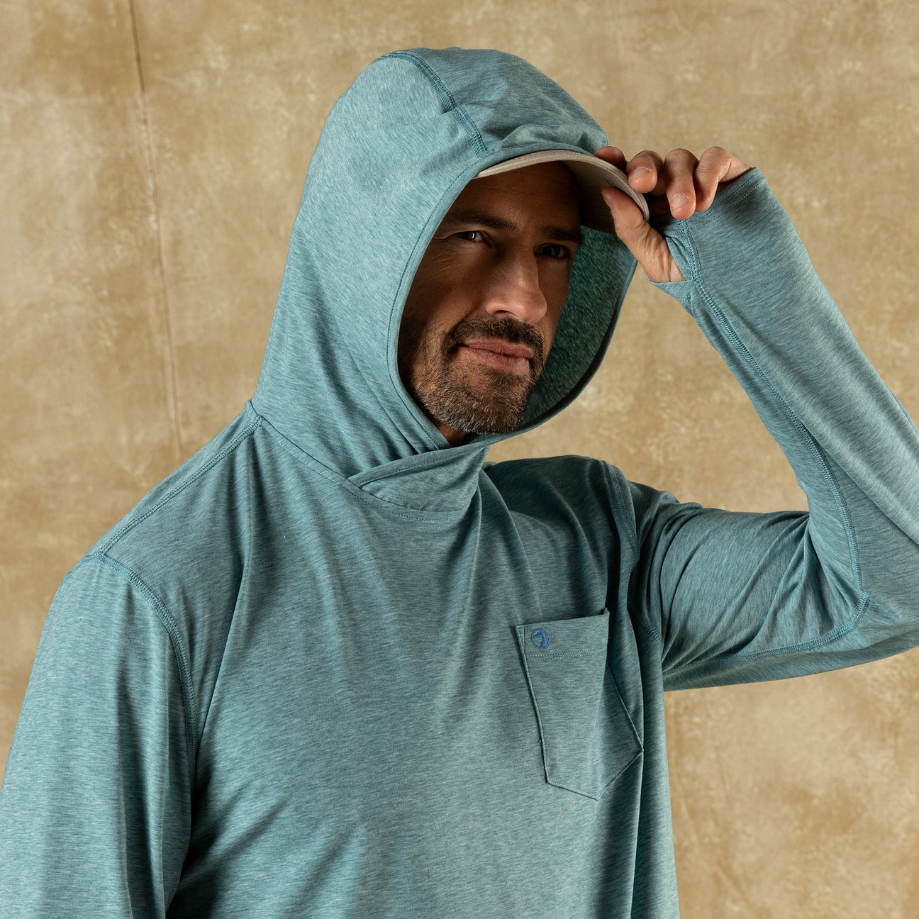 Windward Performance Hooded T-Shirt - Midnight Teal Heather
