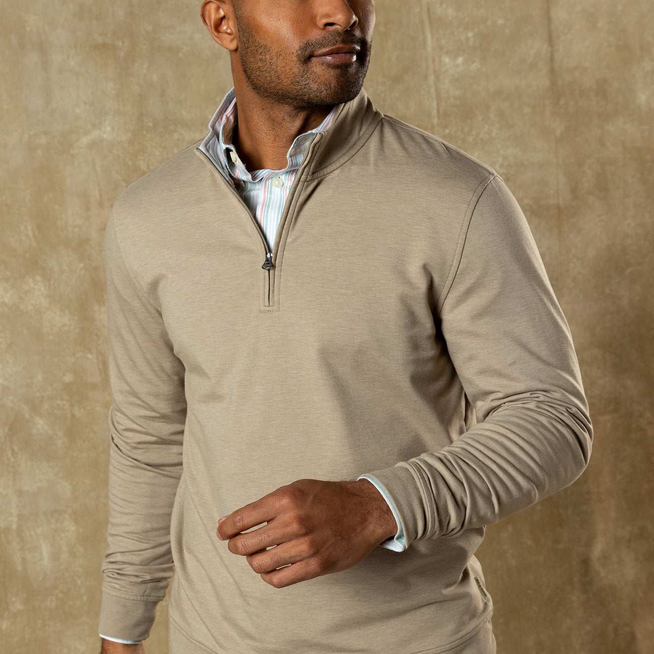 Dunmore Performance 1/4 Zip Pullover - Clay Heather