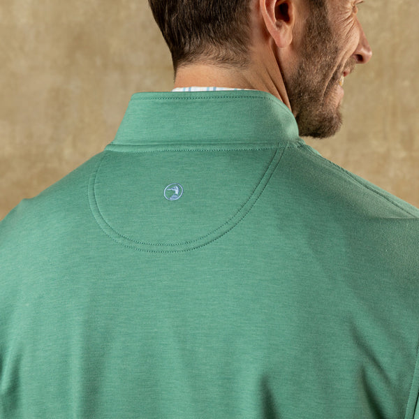 Dunmore Performance 1/4 Zip Pullover - Aspen Green Heather