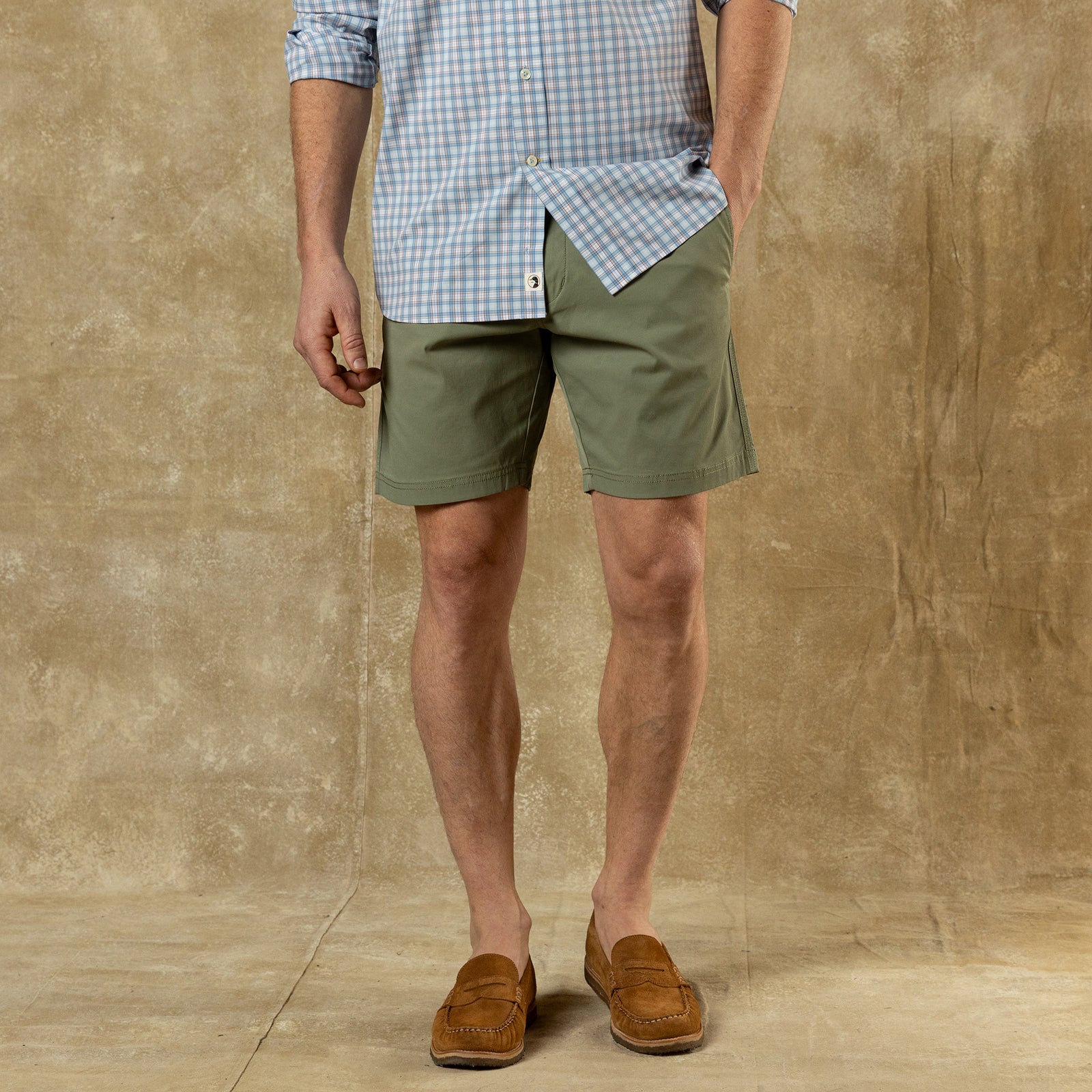 8" Harbor Performance Short - Oil Green