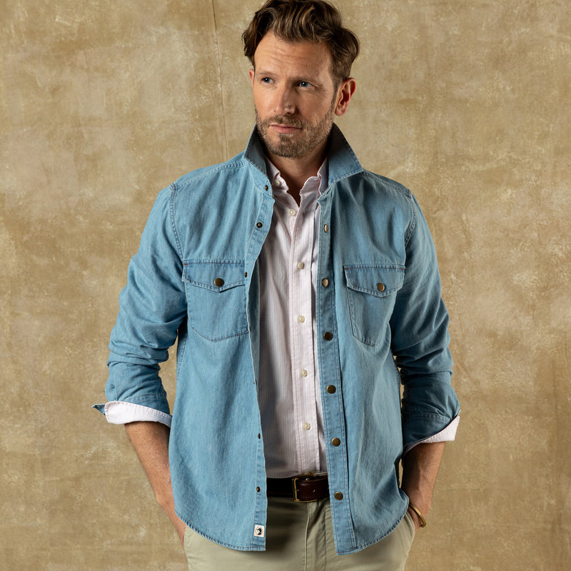 Denim Snap Shirt - Ware Solid - Light Wash