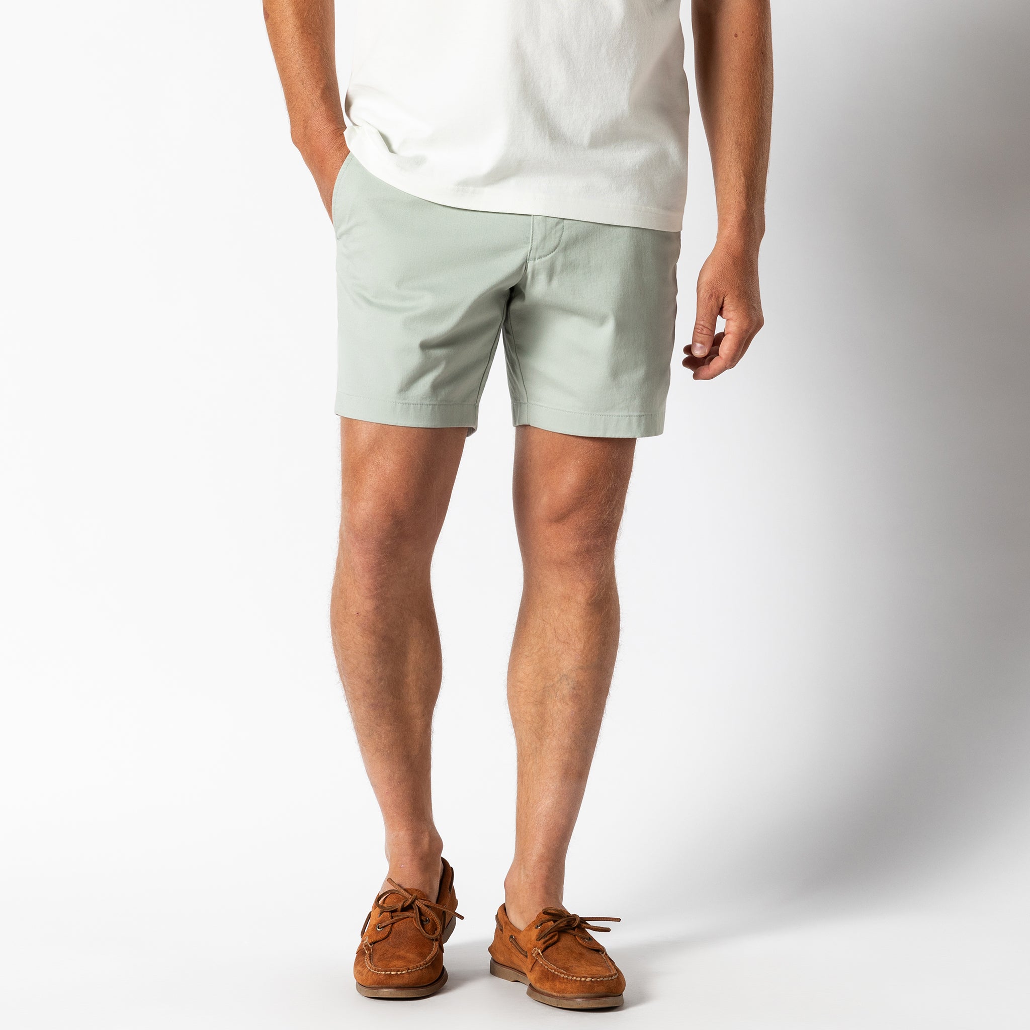 CLUBHAUS CHINO SHORT PANT 24S/S Sサイズ Men's Choice Chino Baggy Short in Light Wash Denim Herringbone