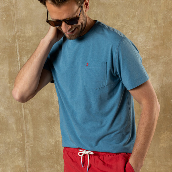 Windward Performance T-Shirt - Sunwashed Blue Heather