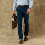 Slim Fit Gold School Chino - Mallard Blue