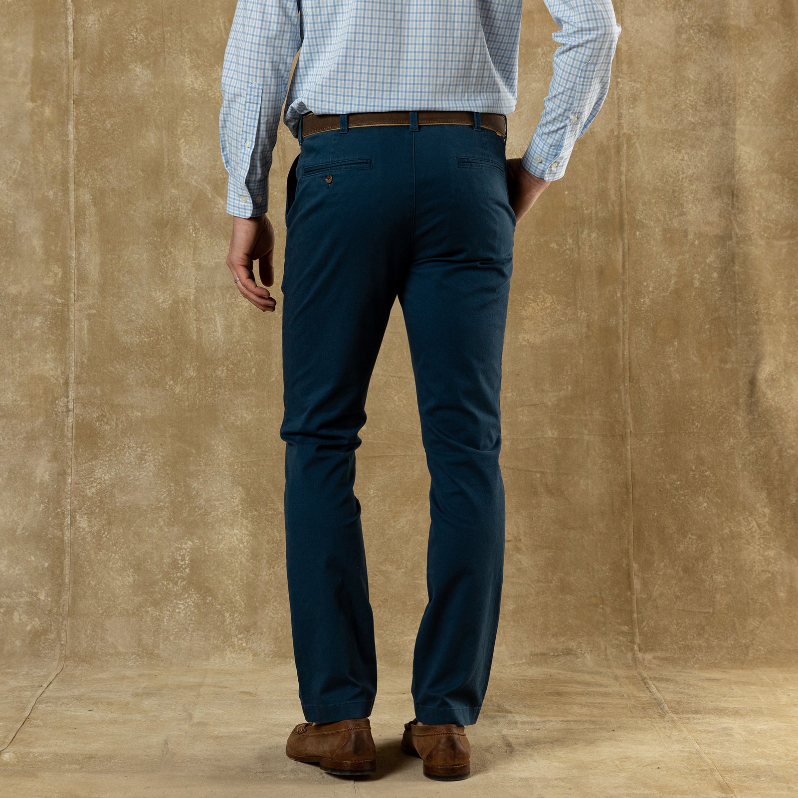 Slim Fit Gold School Chino - Mallard Blue