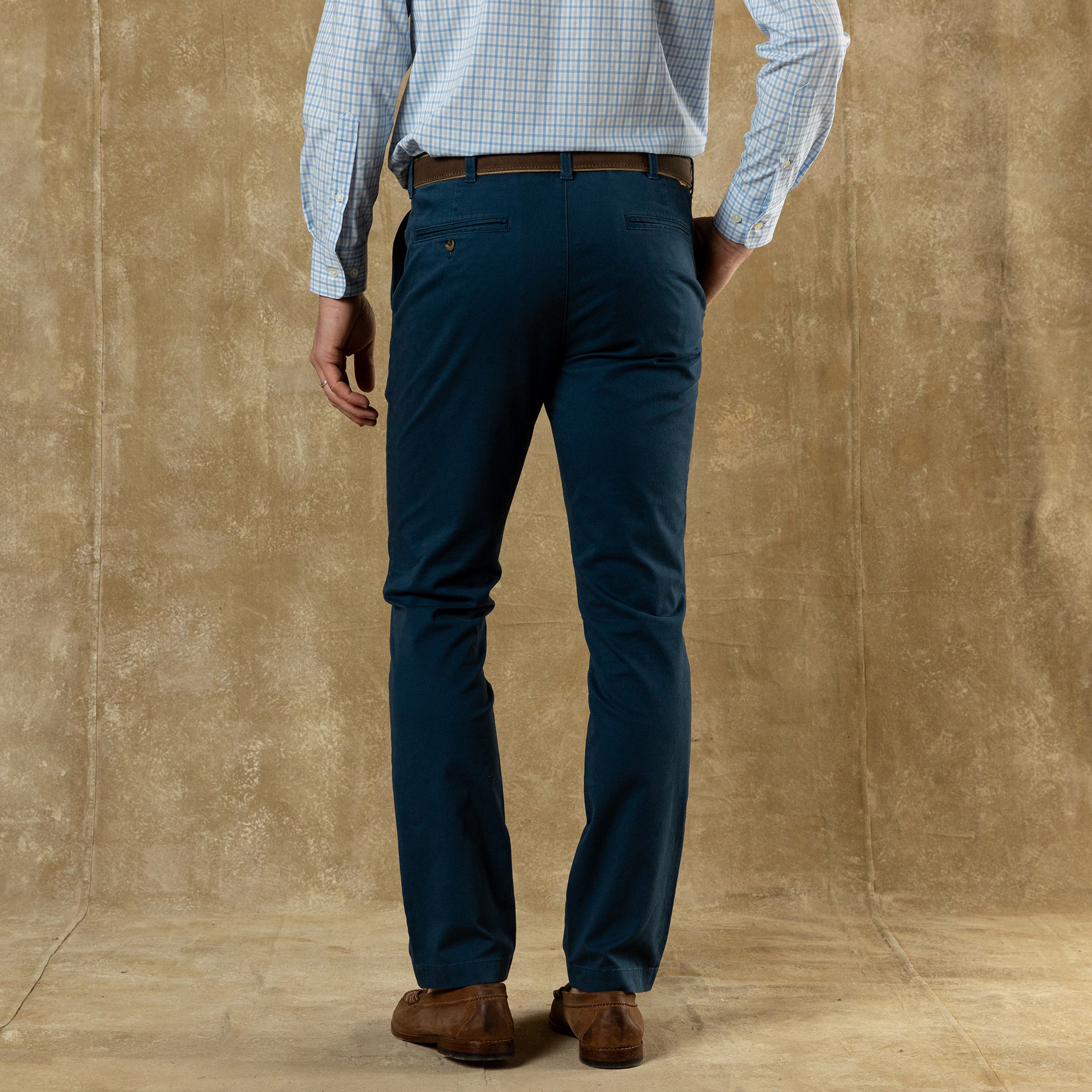 Slim Fit Gold School Chino - Mallard Blue