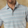 Long Drive Performance Polo - Neil Stripe - Sky Blue