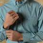 Performance Poplin Sport Shirt - Lyle Gingham - Seafoam Green
