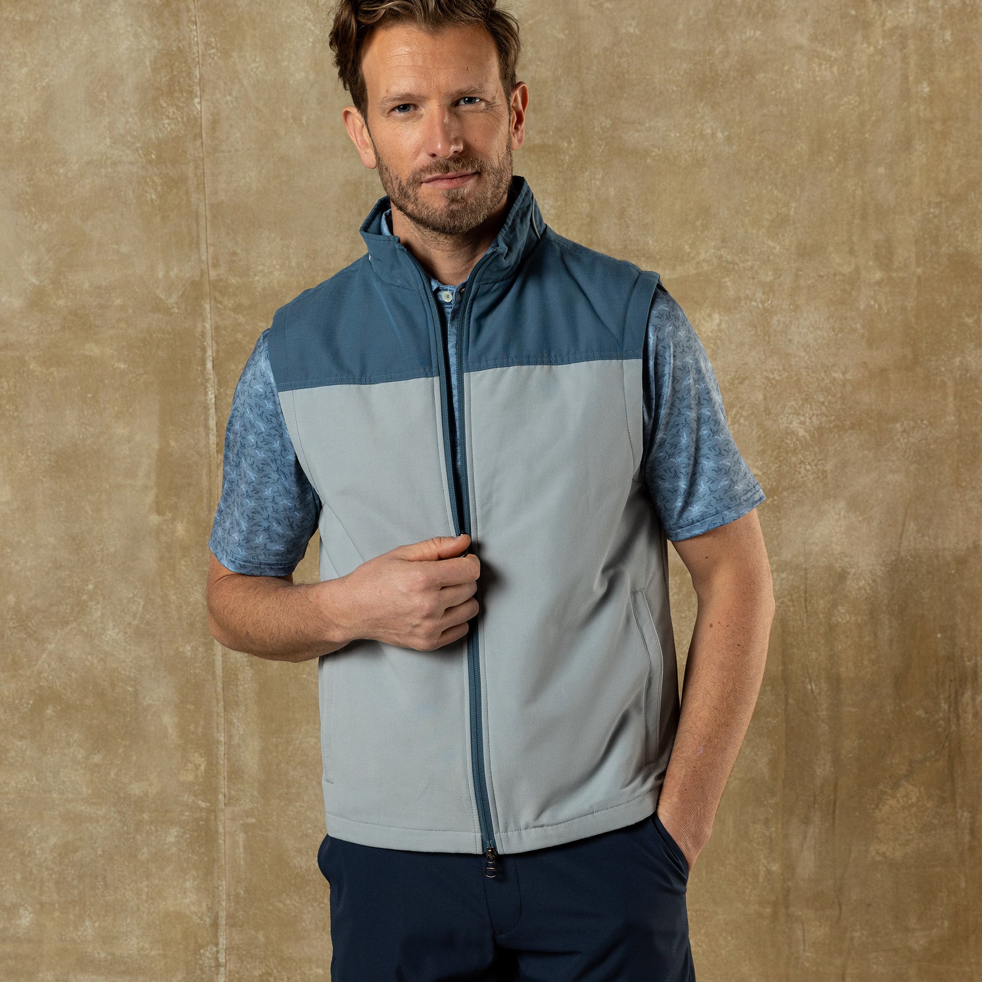 Long Drive Performance Vest - Quarry Grey