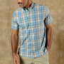 Performance Poplin Sport Shirt - Bunkley Plaid - Sky Blue