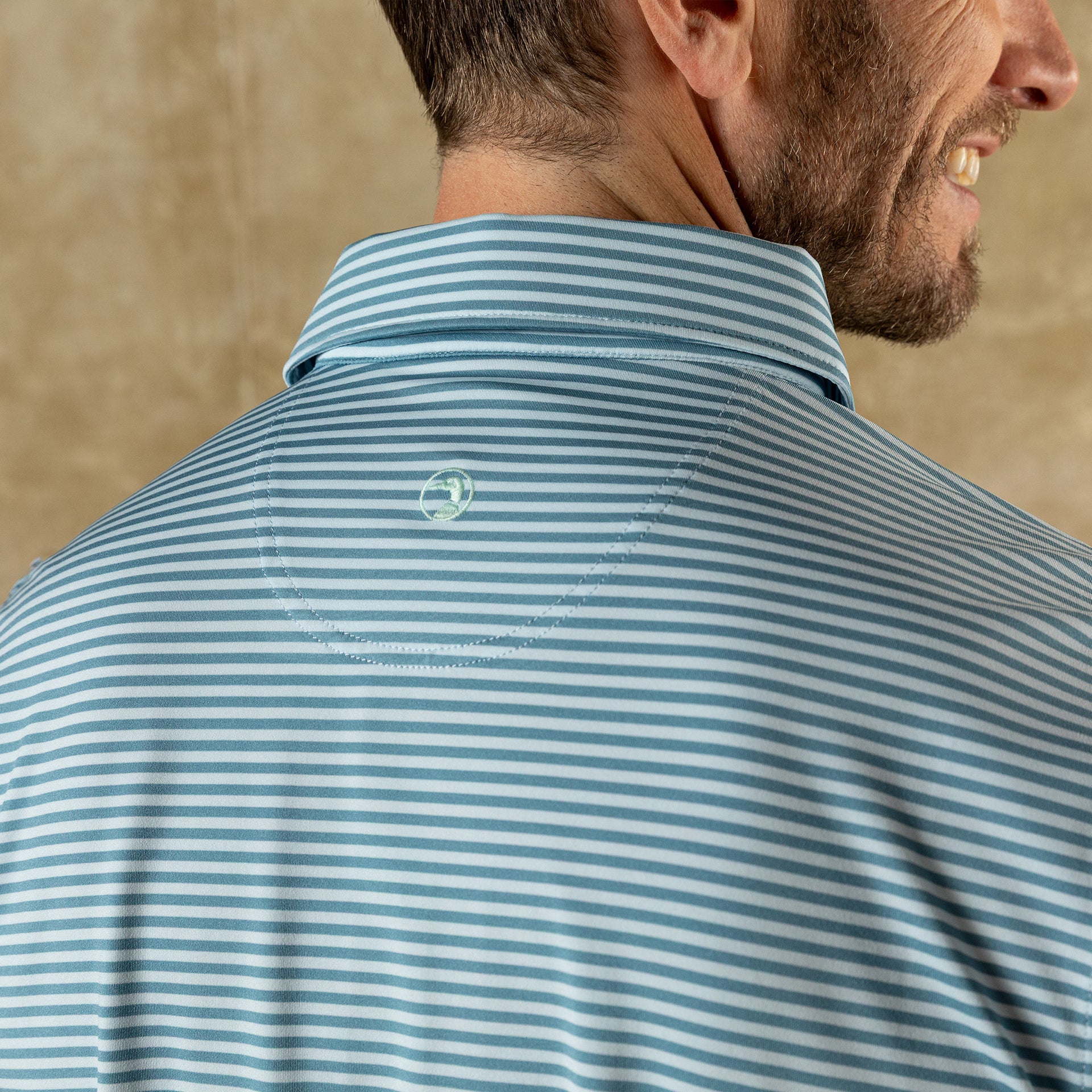 Long Drive Performance Polo - Windor Stripe  - Sunwashed Blue
