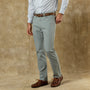Classic Fit Pinpoint Canvas Five-Pocket - Pewter Grey