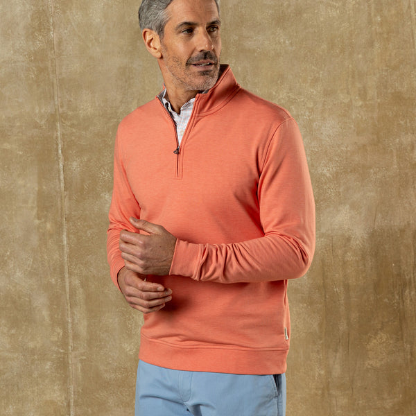 Dunmore Performance 1/4 Zip Pullover - Coral Heather