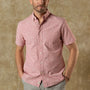 Cotton Chambray Sport Shirt - Woodville Floral - Rosewood