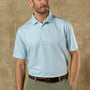 Long Drive Performance Polo - Bay Floral Print - Sky Blue