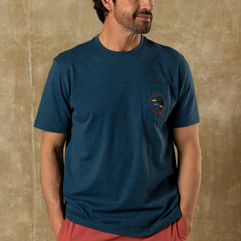 Logo Short Sleeve T-Shirt - Mallard Blue Heather