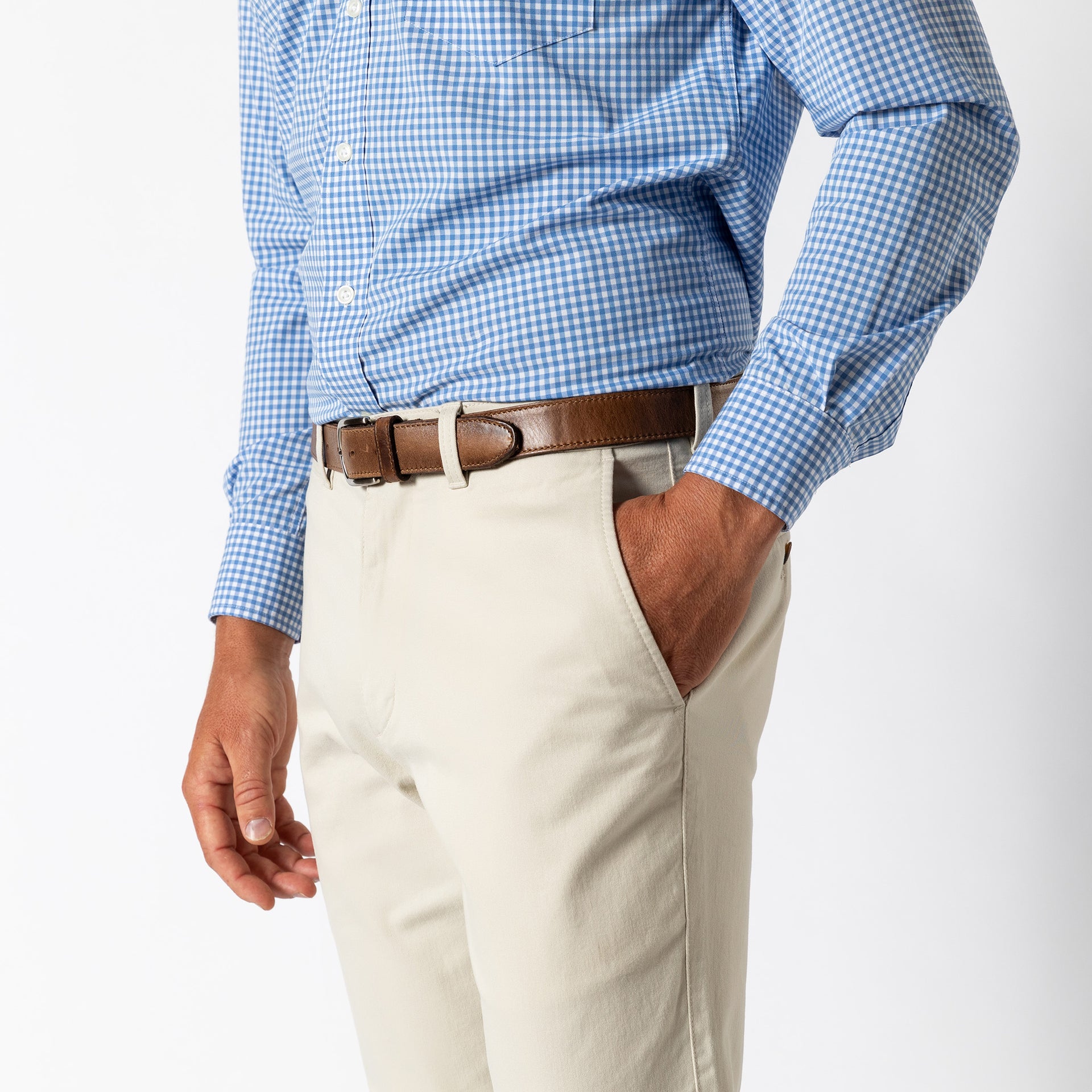 Classic Fit Gold School Chino - Stone Gold Patch