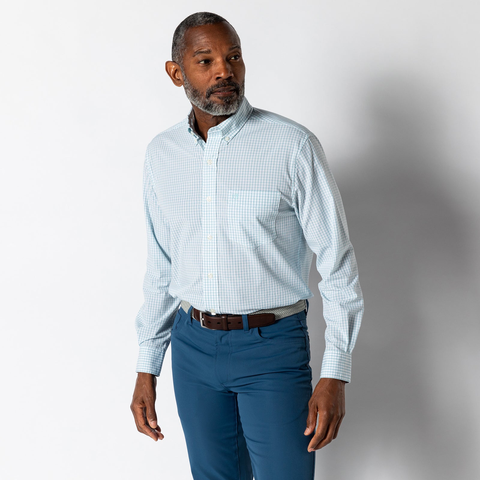 Performance Poplin Sport Shirt - Casey Plaid