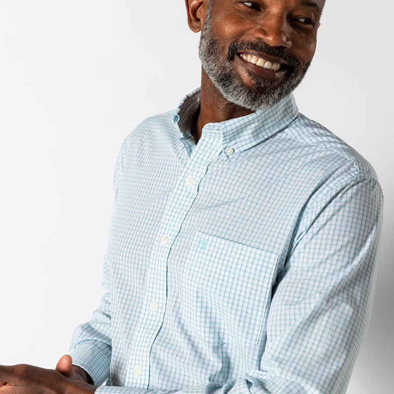 Performance Poplin Sport Shirt - Casey Plaid