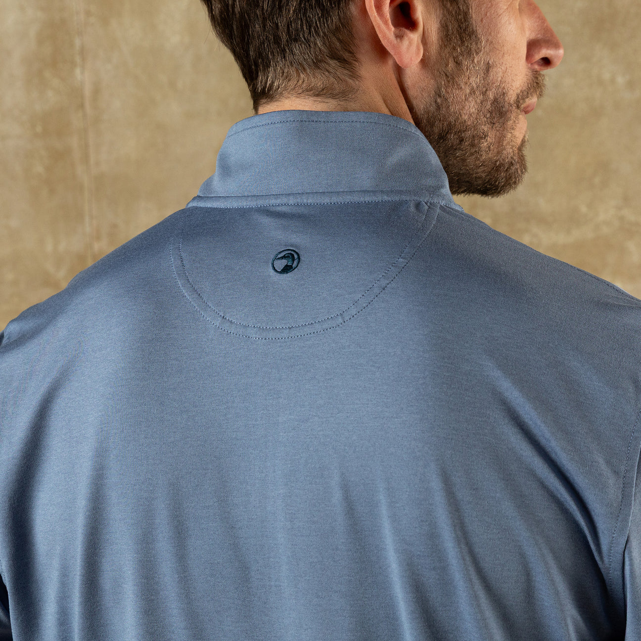 Long Drive Performance 1/4 Zip Pullover - Chambray Blue Heather