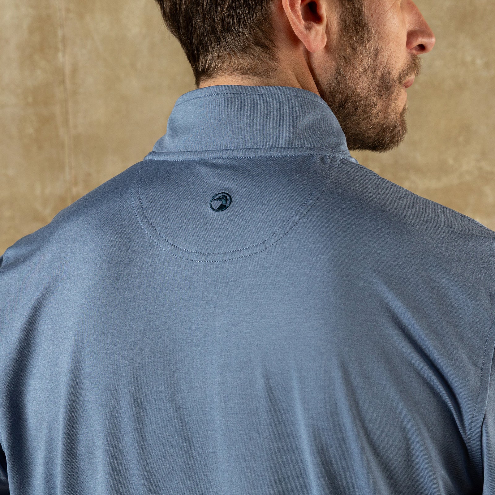 Long Drive Performance 1/4 Zip Pullover - Chambray Blue Heather