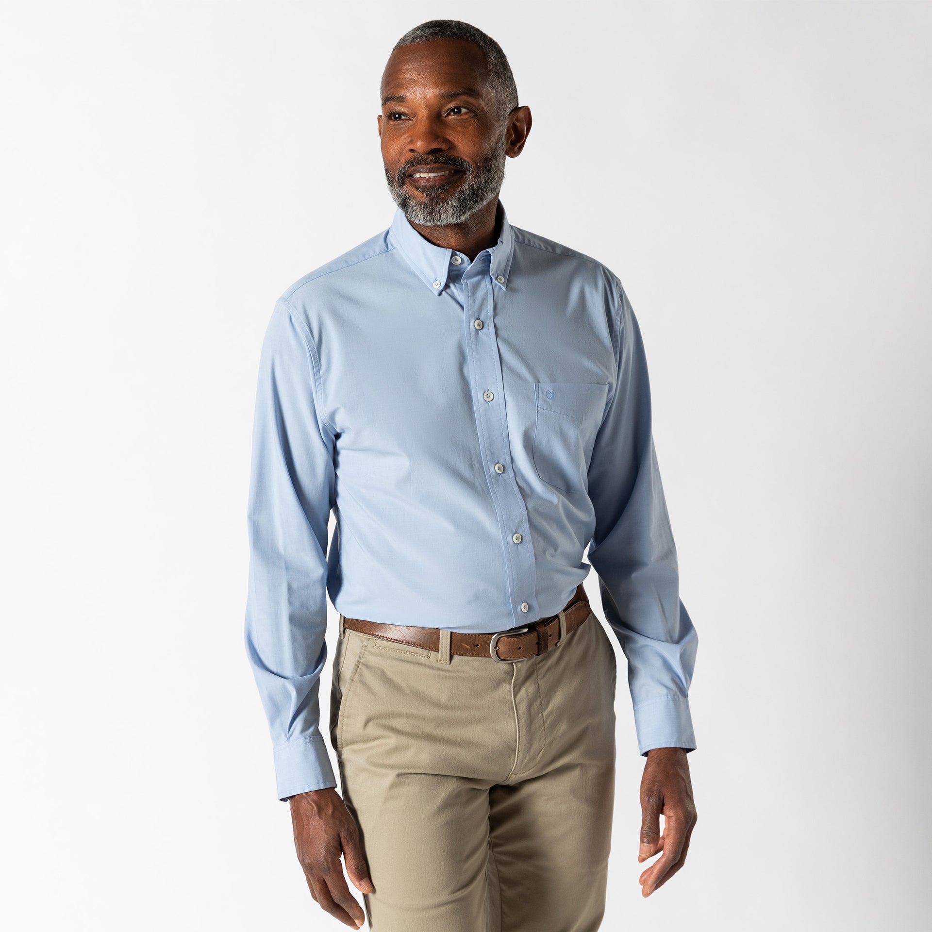 Performance Poplin Sport Shirt - Boyce Solid - Light Blue