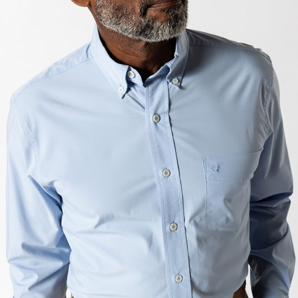 Performance Poplin Sport Shirt - Boyce Solid - Light Blue