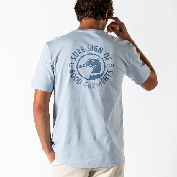 Sure Sign Short Sleeve T-Shirt - Light Blue