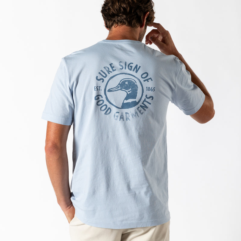 Sure Sign Short Sleeve T-Shirt - Light Blue