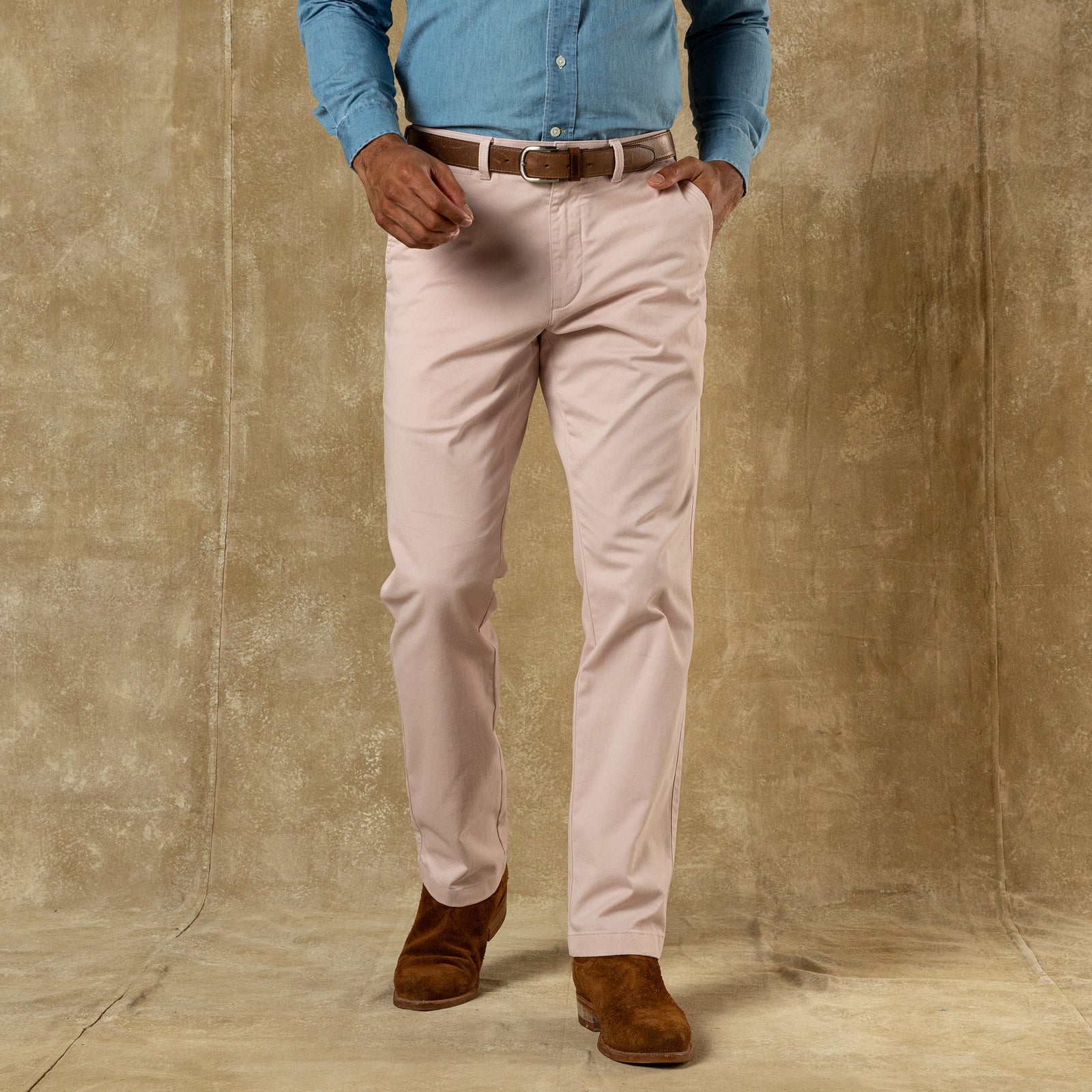 Classic Fit Gold School Chino - Washed Pink