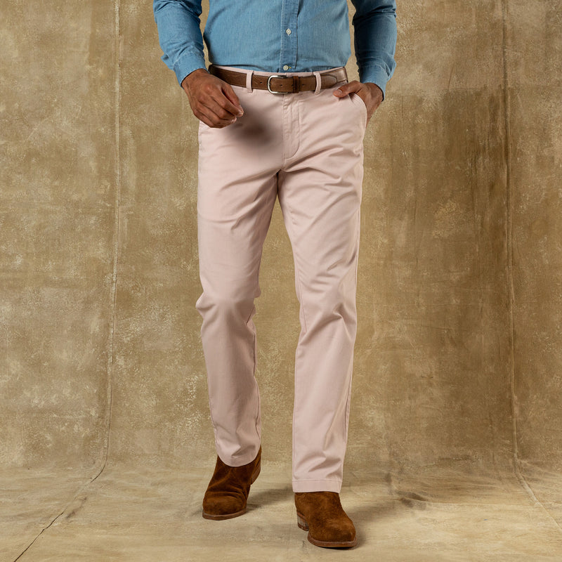 Classic Fit Gold School Chino - Washed Pink