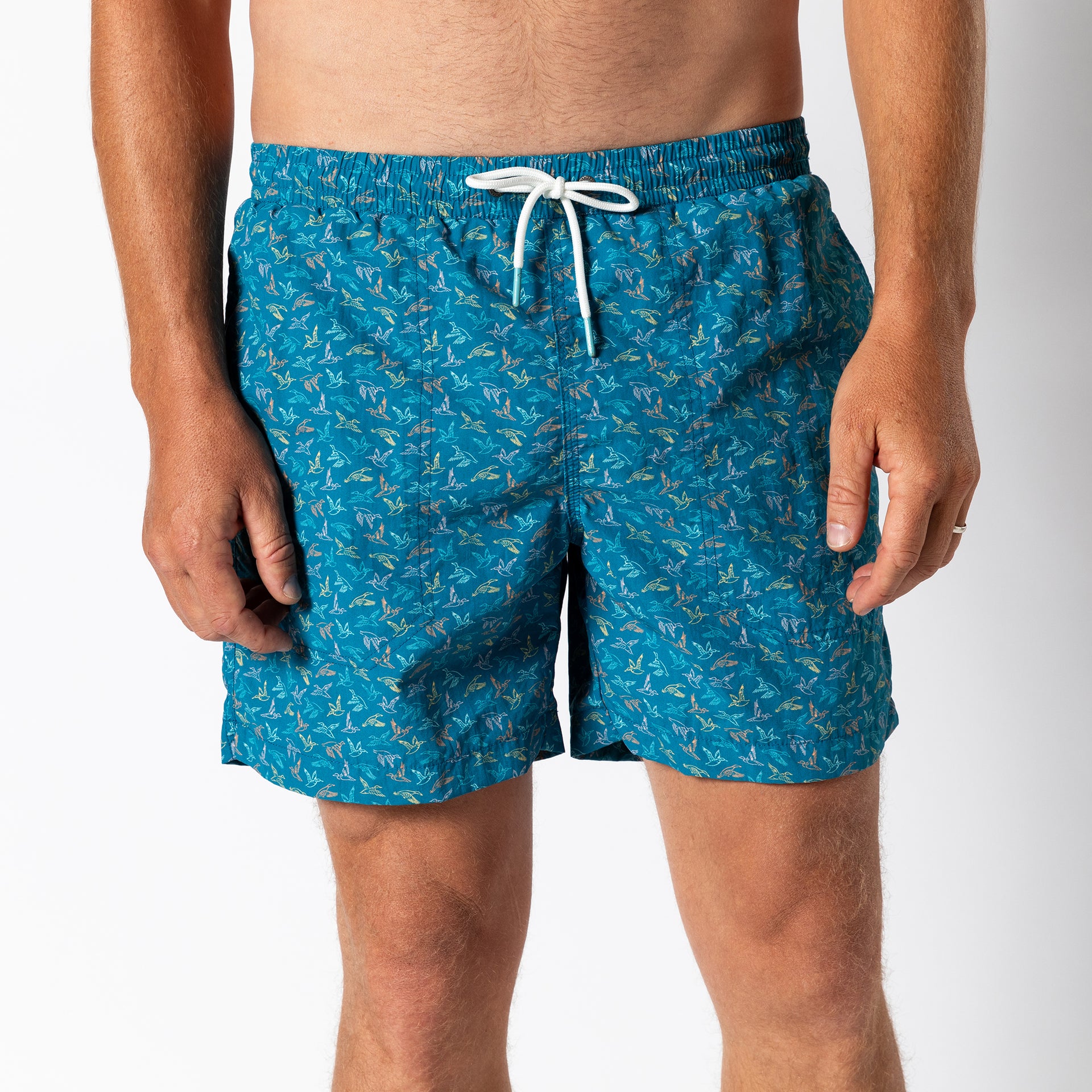 6" Print Sailport Swim Short - Sail Blue
