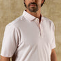Hanover Pima Cotton Jersey Polo - Blaine Stripe - Pale Pink