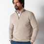 Colton Pique 1/4 Zip Sweater - Tan