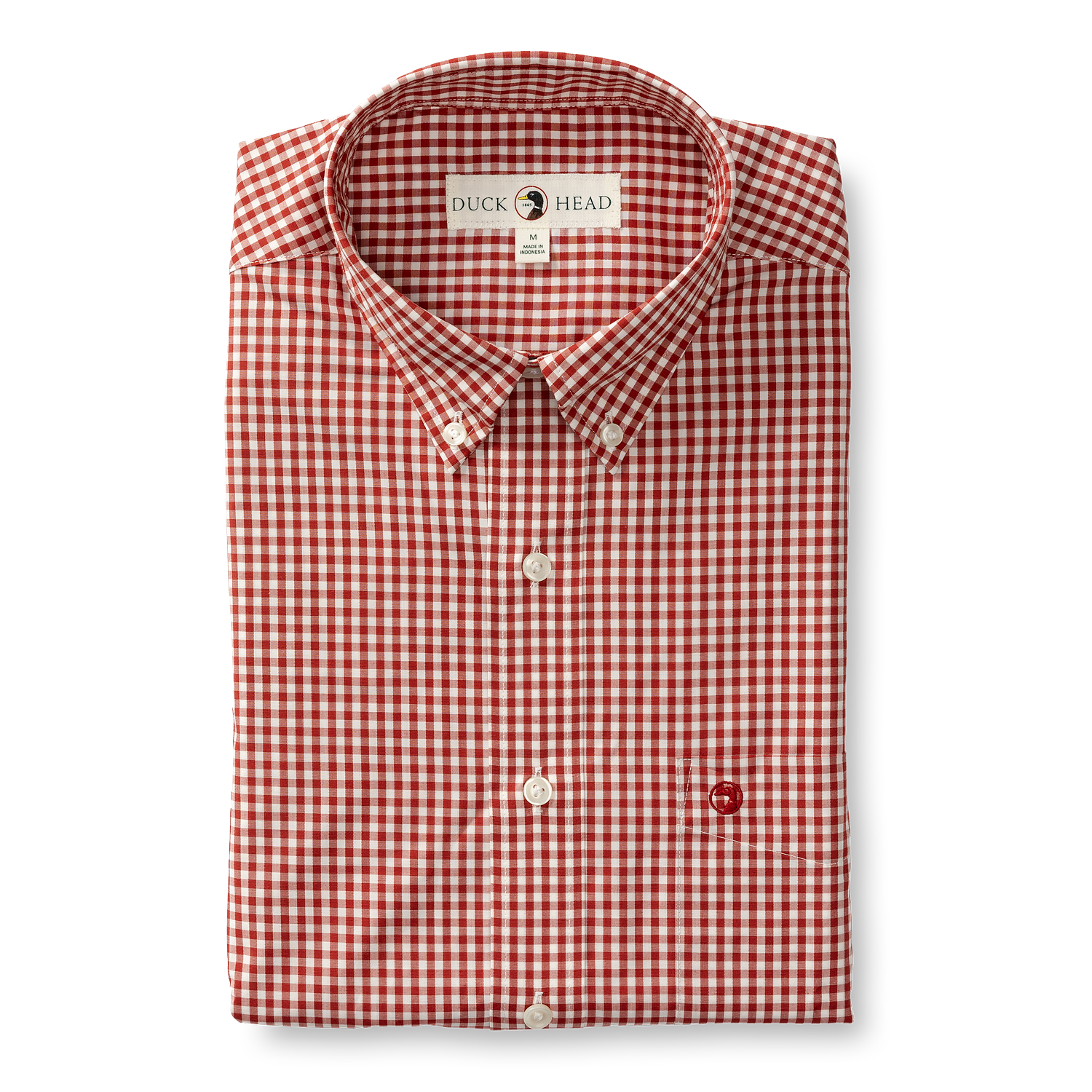 Performance Poplin Sport Shirt - Walton Gingham - Red Ochre