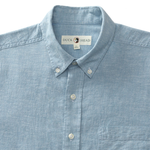 Wallace Solid Linen Cotton Oxford Sport Shirt