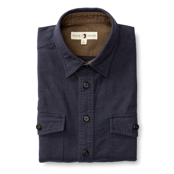Slater Moleskin Overshirt - Naval Grey