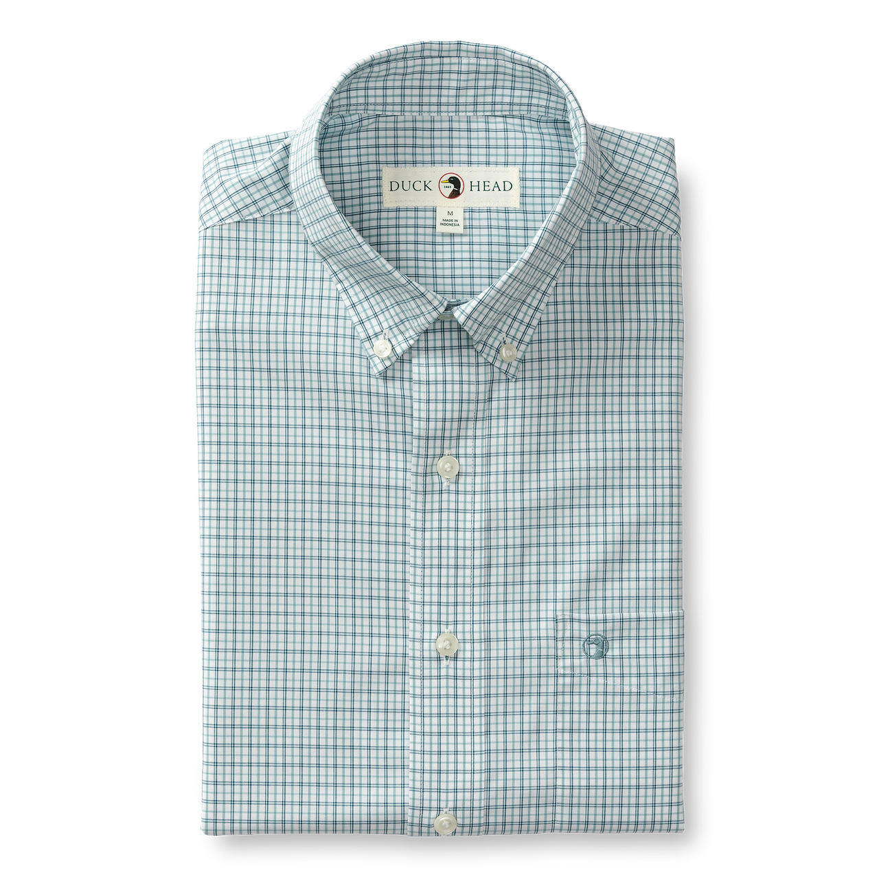 Performance Poplin Sport Shirt - Langley Plaid - Flint Blue