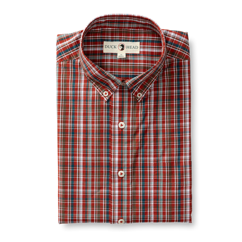 Watkins Plaid Cotton Poplin Sport Shirt