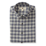 Cotton Flannel Sport Shirt - Werth Plaid - Stone Blue Heather