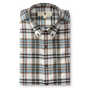 Cotton Flannel Sport Shirt - Russin Plaid - Soft White