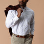 Cotton Oxford Sport Shirt - Morris Solid - White